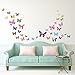 DECOWALL DW-1201 38 Colourful Butterflies Kids Wall Stickers Wall Decals Peel and Stick Removable Wall Stickers for Kids Nursery Bedroom Living Room d?cor