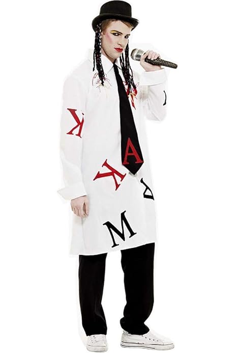 Amazon Com Orion Costumes Mens Boy George Karma Chameleon 80s Popstar Standard Clothing Shoes Jewelry