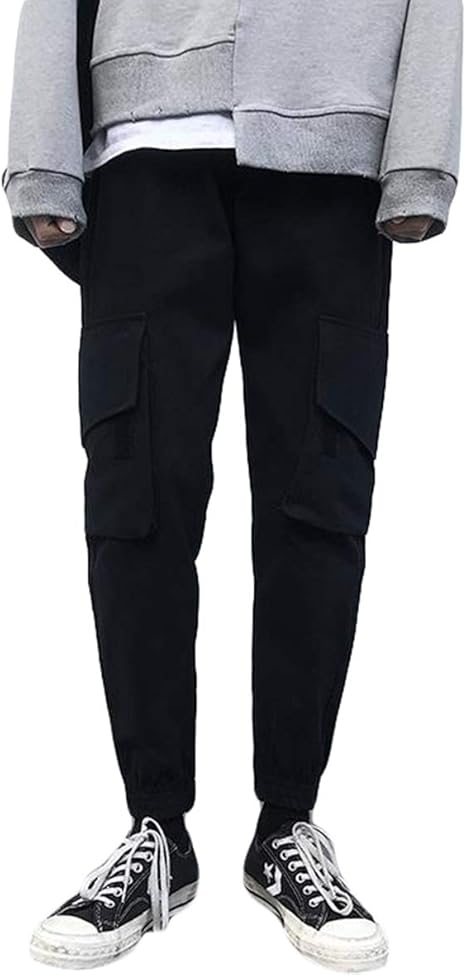 Amazon Qyyテーパードパンツ メンズ ゆったり ジョガーパンツ カジュアル 無地 ロングパンツ ファッション ボトムス スキニー オシャレ ズボン ゴムウエスト 春 秋 パンツ ロングパンツ 通販