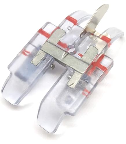 ZIGZAGSTORM 7mm Satin Stitch Presser Foot - Clear Buttonhole Foot For Singer, Brother, Janome Sewing Machines
