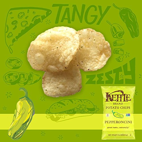 Kettle Brand Potato Chips, Pepperoncini, 8.5 Ounce (Pack of 12