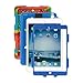 iPad Mini Case, Aceguarder new hot [Kickstand ] Rugged shock proof kids proof Case Cover with Stand and Screen Protector for Apple iPad Mini / Mini 2 / Mini 3 (Gifts Outdoor Carabiner + Whistle + Handwritten Touch Pen)(ICE/BLUE)