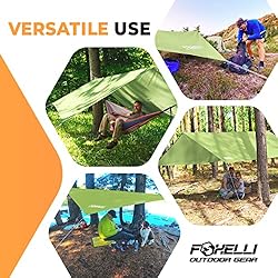 Foxelli Rain Tarp – Hammock Rain Fly, 12ft