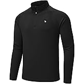 BGOWATU Men's Hiking Shirts Long Sleeve Sun Shirts UPF 50+ Quarter Zip Pullover Quick Dry Rash Guard