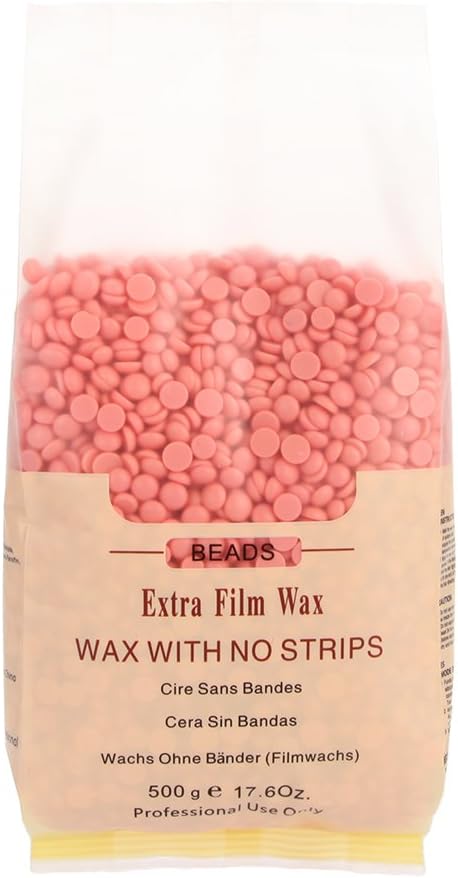 Korlin Hard Wax Beans for Face, Underarms, Brazilian, Bikini Hair Remover 17.6 Ounce (Rose)