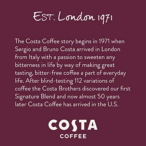 Costa Coffee Single Serve Pods Compatible with Keurig KCup Brewers