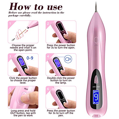 Yansu Skin Tag Portable Skin Care 10-Level Adjustable Eraser with LCD