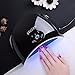 Gellen 24W UV LED Nail Lamp Dryer Light for Gel Nail Polish - Quick Dry No Harm Gel Manicure Machine, Color Piano Black
