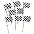 Party Supply Checkered Flag Racing Food Cupcake Hors D'oeuvers Picks Pack of 144