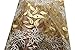 pqdaysun African Lace Fabric 5 Yards 2019 Nigerian Wedding Lace Wax Fabric Rhinestones Beading French Lace F50624 (Gold)