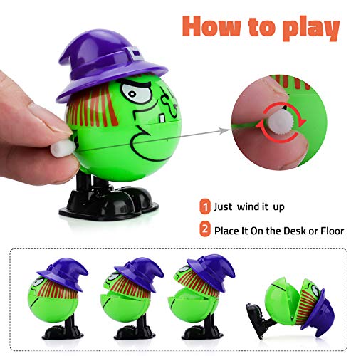 Jionchery 18 Pack Halloween Wind Up Toys, VIRIITA Assorted Clockwork Toys Assortment Goody Bag Filler Supply for Party Favors for Kids