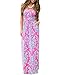 Leadingstar Women Strapless Maxi Vintage Floral Print Graceful Party Long Dress