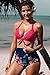 CoolEnding Women Vintage Ruched High Waisted Bikini Two Piece Swimsuits