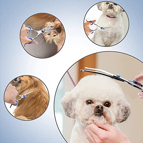 Gimars 3 in 1 Professional 4CR Dog Grooming Scissors Kit with Safety