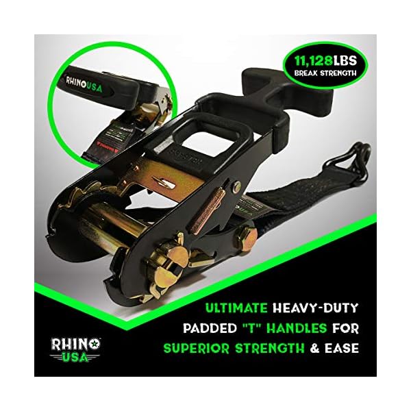Autofonder Complete Axle Straps Tie Down Kit 2" X10' Heavy Duty Vehicle Tie Down Strap-Breaking Strength 10,000lbs-Working Load Limit 3,333lbs-Car - View #6
