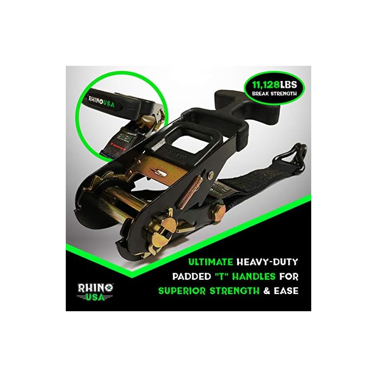 RHINO USA Heavy Duty Vehicle Tie Down Kit 11,128lb Guaranteed Break