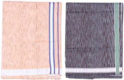 Indrani Men's Poly Cotton Lungis (Combo of 2)