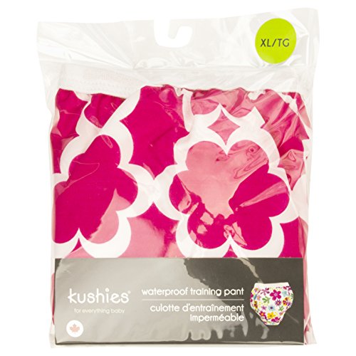 Kushies Baby Waterproof Training Pant (33-38 Pounds), Fuchsia Modern Flowers, X-Large