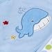 Spasilk Hooded Towel Set for Newborn Boys and Girls, Soft Terry Baby Towels, Baby Bath Essentials, Ideal, Blue Whale, Pack of 3