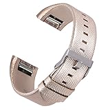 bayite Leather Replacement Bands for Fitbit Charge 2, Gold
