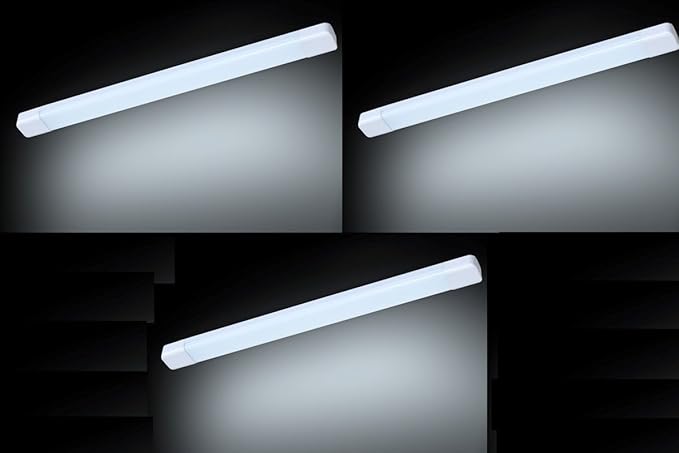 DMak LED Wall Batten Tubelight 20W, 2 Foot, Cool White 6500K, 2 Years Warranty - BIS Approved, T-10 Heavy Model (Pack of 3) | Batten Tube Light | | led Tube Light 20watt |