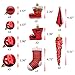AMS Shatterproof Clear Plastic Christmas Ball Ornaments Decorative Xmas Balls Baubles Set with Stuffed Delicate Decoration (21pcs)…