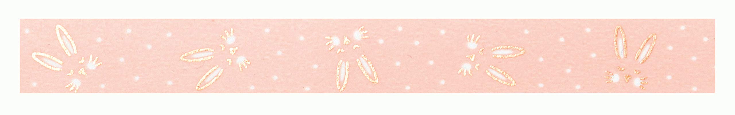 folia 26128 Washi Tape Made of Rice Paper Hotfoil Rose Gold Rabbit 1 Roll Approx. 5 m x 15 mm Ideal for Decorating and Decorating