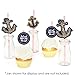 Big Dot of Happiness Last Sail Before the Veil Paper Straw Decor - Nautical Bridal Shower and Bachelorette Party Striped Decorative Straws - Set of 24