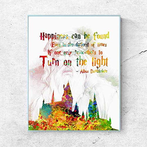 Hogwarts Dumbledore Quotes Harry Potter Quote Happiness Gift for Nursery Kids Room Decor Illustration No Frame Hogwarts Dumbledore Quotes Harry Potter Quote Happiness Gift for Nursery Kids Room Decor Illustration No Frame