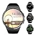 Keoker Kw18 1.3 inches IPS Round Touch Screen Bluetooth Smart Watch Phone with SIM Card Slot, Sleep and Heart Rate Monitor, Pedometer for iOS and Android Device - Black