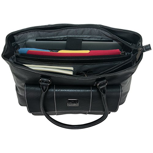 Kenneth Cole Reaction Women's Casual Fling Pebbled Faux Leather 16" Laptop Business Travel Tote, Black, Top Zip 5 Kenneth Cole Reaction Women's Casual Fling Pebbled Faux Leather 16" Laptop Business Travel Tote, Black, Top Zip