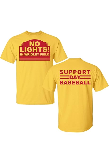 Amazon.com: No Lights in Wrigley Field Retro Tee Daisy S : Sports u0026 Outdoors