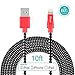 Apple MFI Certified Lightning to USB Cable, iDaye 3m/10ft Nylon Braided 8 pin Super Long iPhone Charger Cord, Compatible with iPhone X/8/8plus/7/7plus/6plus/5/5C/SE iPad and iPod 7
