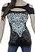 Bling Rhinestone Fleur De Lis Cold Shoulder Peekaboo Short Sleeve New Top