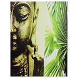 Oriental Furniture Golden Buddha Canvas Wall Art