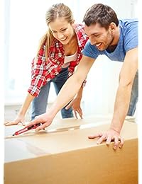 Cuchillo Fixson de 0.354 in con cuchillas de afeitar retráctiles, cuchillos con cuchillas y cierres deslizantes, gran herramientas de embalaje y cuchillo de obby (10 cuchillas de repuesto incluidas)