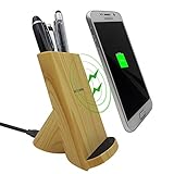 Wireless charger, 10W Qi Fast Charging for Iphone 8/8 plus iphone X Galaxy S8/S8 plus Note 8 S7/S7 Edge S6/S6 Edge/S6 (wooden)