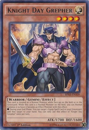 Yu-Gi-Oh! - Knight Day Grepher (BP03-EN109) - Battle Pack 3: Monster League - 1st Edition - Rare