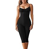 Takusun Tummy Control Bodysuit for Women CapriShapewear leggings Body Shaper Thigh Slimmer