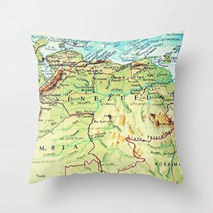  Celycasy Venezuela Map Pillow Covers 18x18