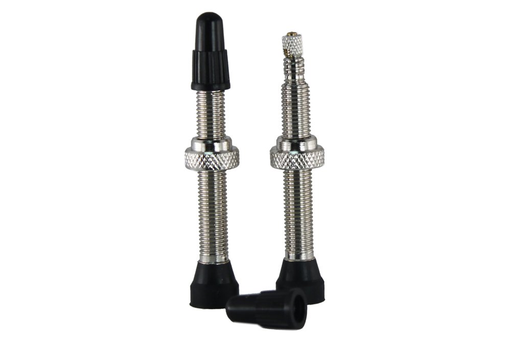 Slime Unisex Adult BRASS TUBELESS VALVE Tubeless Valve - Silver, 44mm x 10mm