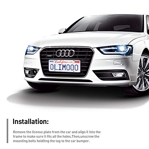 Manelord License Plate Frame - Silicone Version License Plate Frame with Anti-Impact, Waterproof, Shockproof for Automotive License Plate - Thumbnail 5