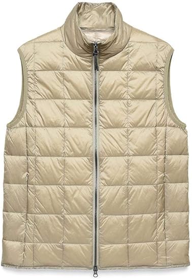 Amazon タイオン インナーダウン オフィシャル メンズ ハイネックwジップ インナーダウン ベスト Taion 002 ベスト 通販