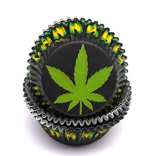 image for PJ Bold Marijuana Paper Baking Cupcake Brownie Muffin Disposable Liner