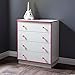 South Shore Logik 4-Drawers Chest, Pure White/Pink