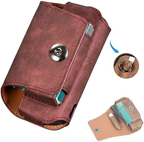 ORPERSIST IQOS Electronic Cigarette Protective Holder. PU Leather Cover Case for IQOS 3.0. for Electronic Cigarette & Accessories. Red