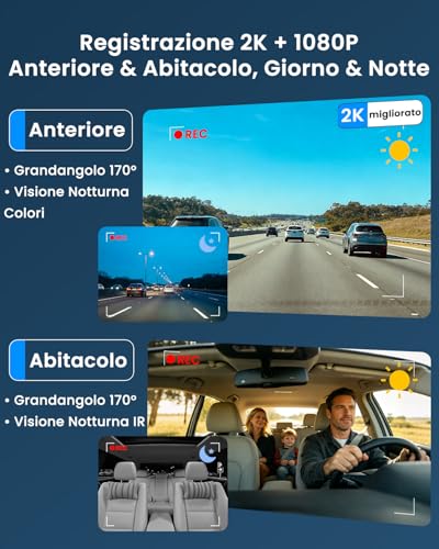 4G LTE Dash Cam with Front & Cabin, Vandalism Car Camera with 24/7 Parking, AI Radar Alerts and Live Video via App, Two-Way Audio, SD/Cloud, GPS, for NCC, Fleets and Families