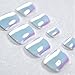 CoolNail Hot Chameleon Fake Toenails 24pcs White Purple Green Light Metallic Mirror False Toe Nail For Foot Full Cover Toe Nails