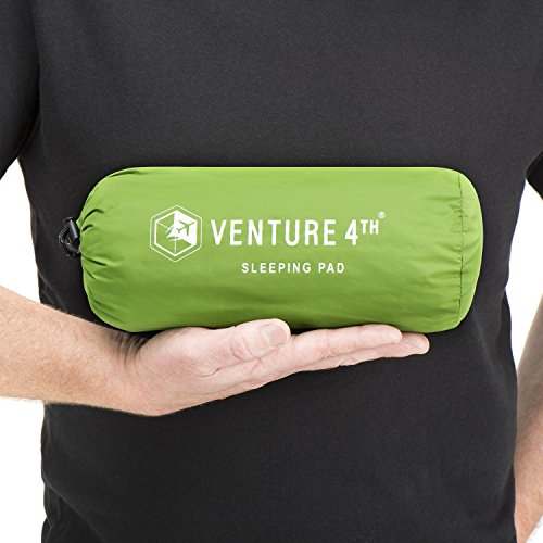 Ultralight Sleeping Pad by VENTURE 4TH | Lightweight, Compact, Durable, Tear Resistant, Supportive and Comfy | For Camping , Traveling , Lounging , Sleeping Bags , Hammocks , Hiking and More | Green