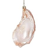 Hanging Christmas Ornaments 2025, Handcrafted Glass Blown Xmas Tree Decorations Holiday Ornaments Funny Gifts Collectible Winter Festival Decor for Home Party, Shell